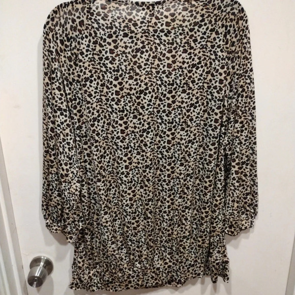Lot Of 2 Slinky Feel Animal Print Career Casual Tops Sz 2X-Notations Liz Baker - Picture 7 of 11